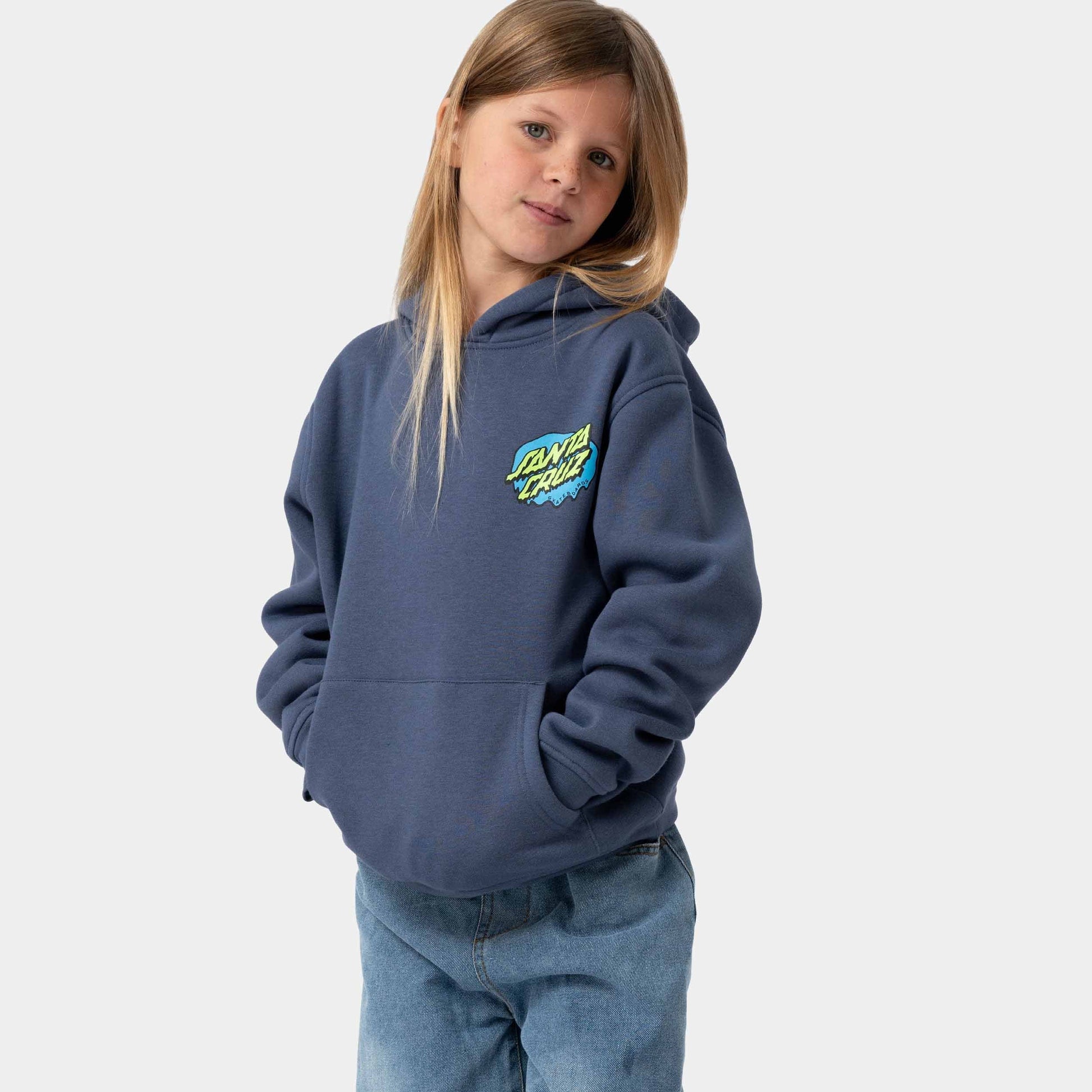 Santa Cruz Youth Slime Dot Hoodie Heritage Blue