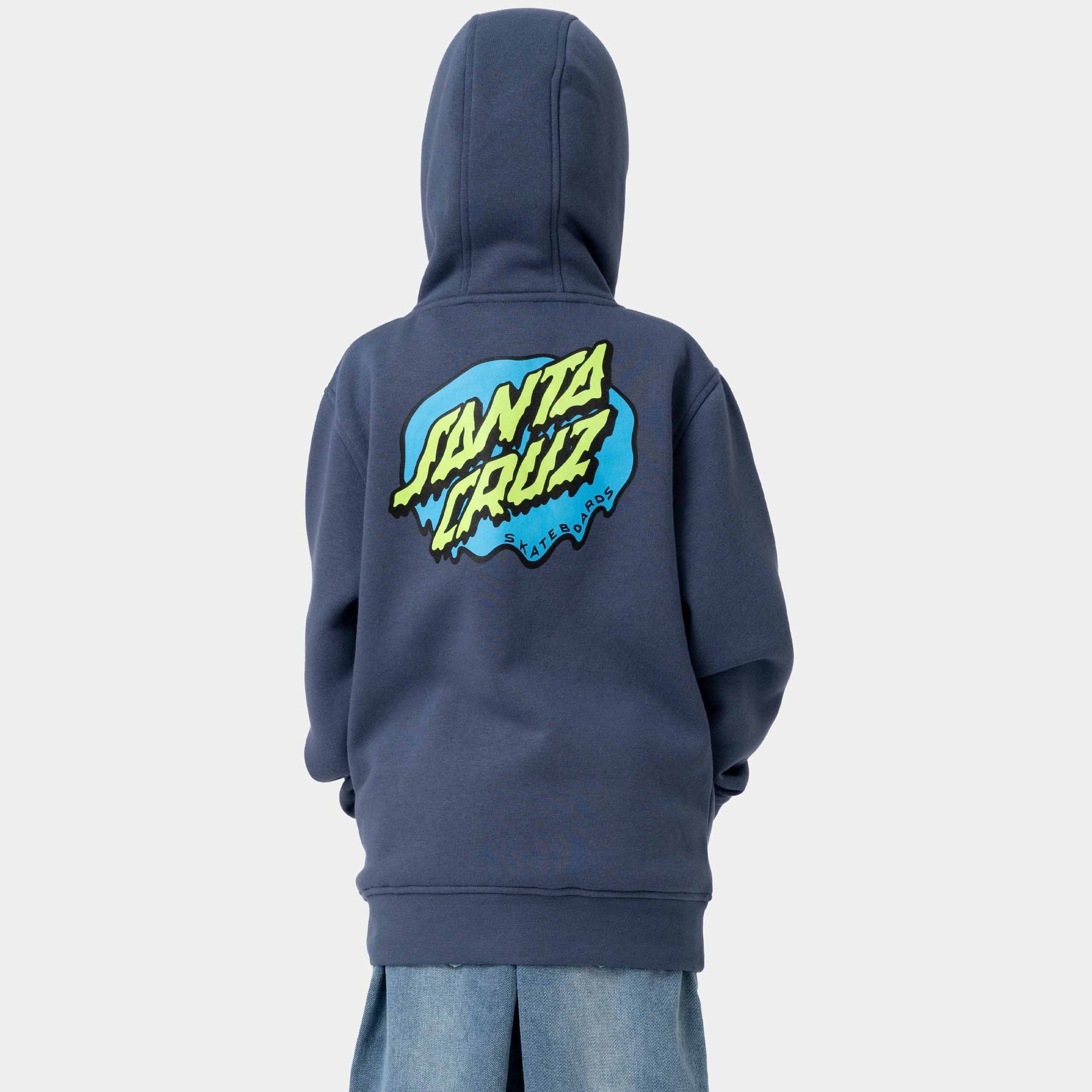 Santa Cruz Youth Slime Dot Hoodie Heritage Blue
