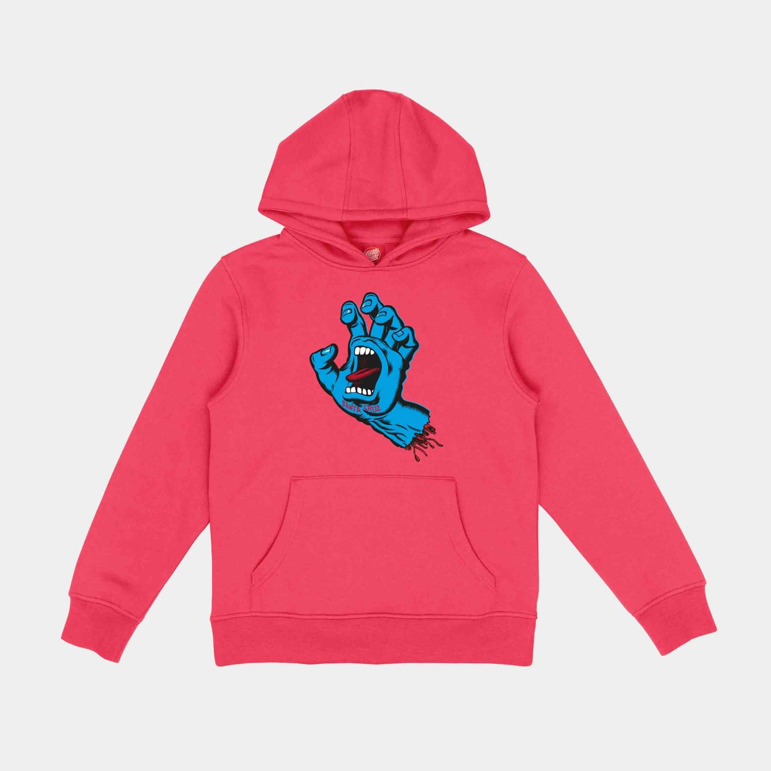 Santa Cruz Youth Screaming Hand Hoodie Bright Red