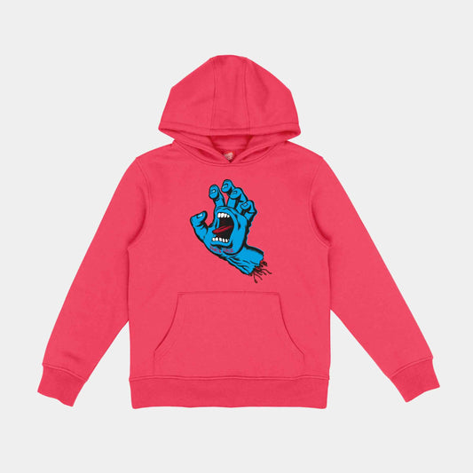Santa Cruz Youth Screaming Hand Hoodie Bright Red