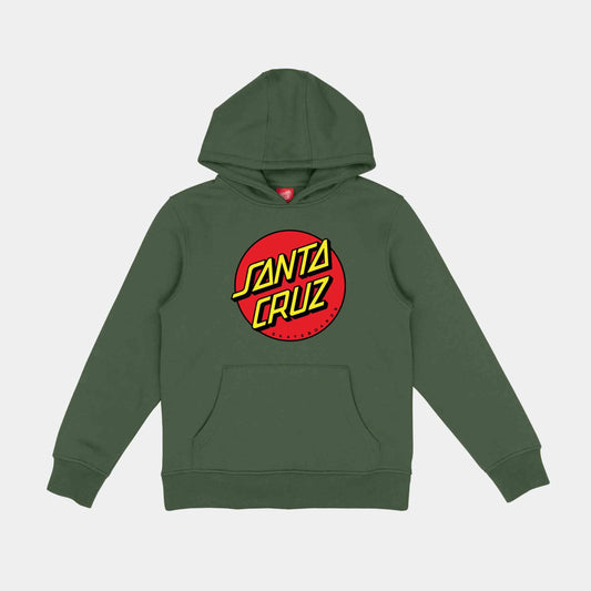 Santa Cruz Youth Classic Dot Hoodie Dark Moss