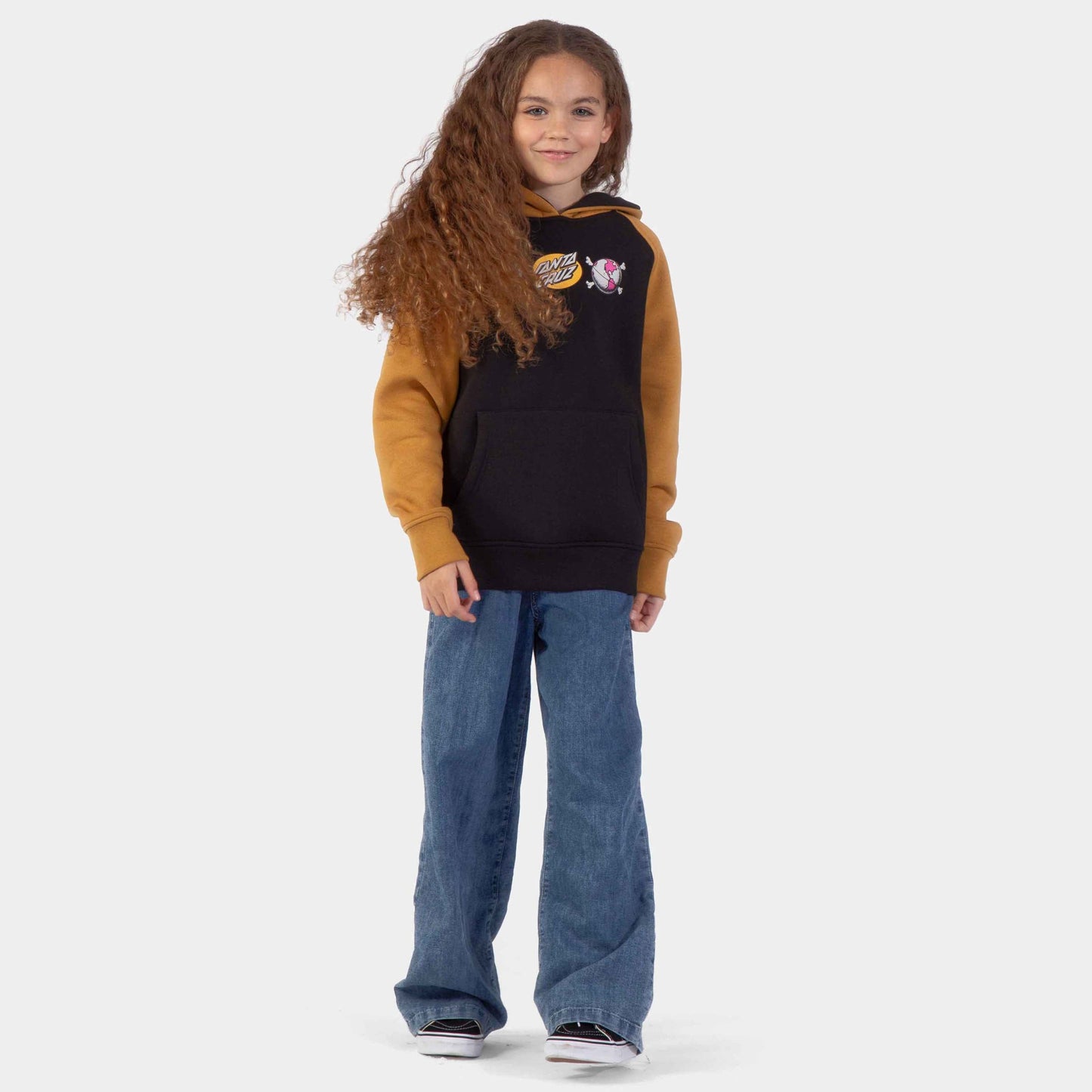 Santa Cruz | Youth Knibbs Cryptic Raglan Black Mustard