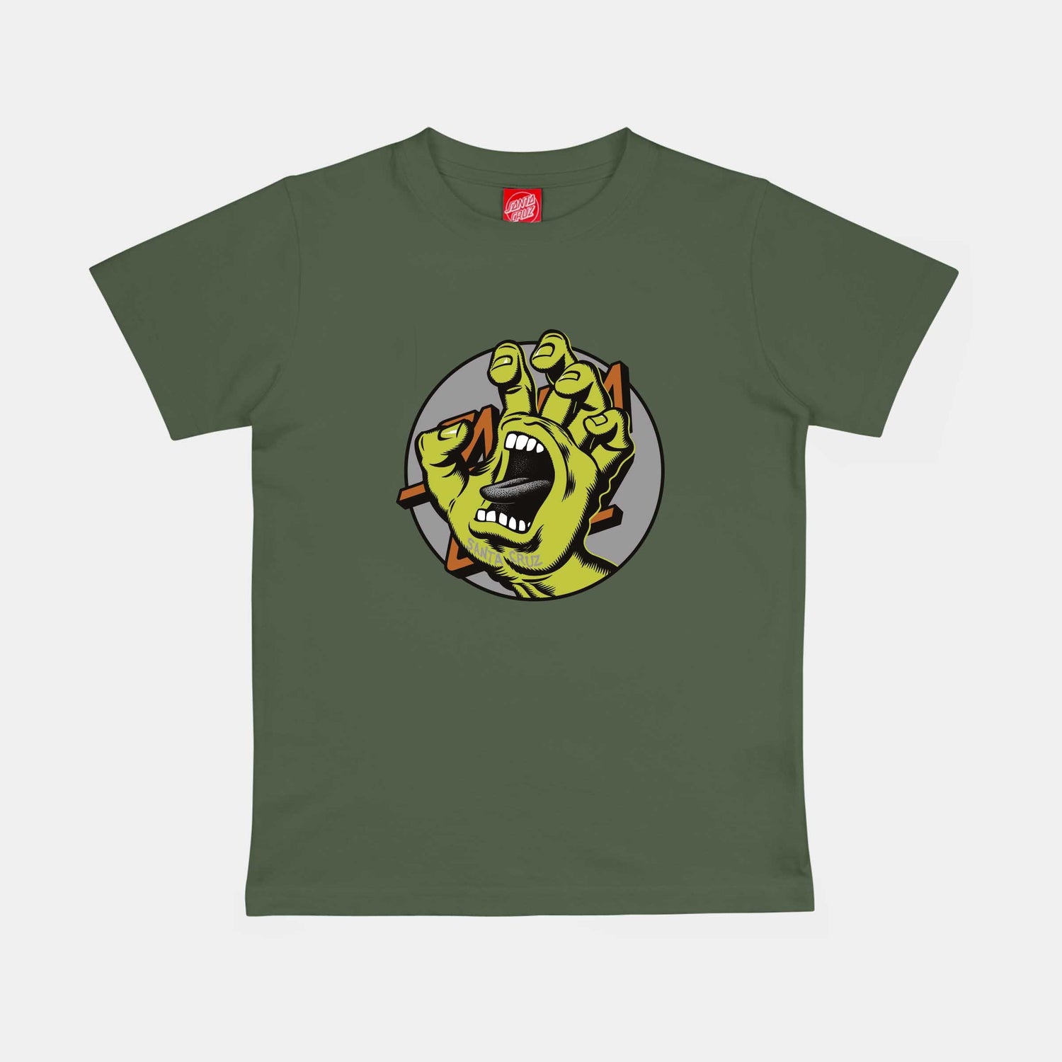 Santa Cruz Youth Hand Dot T-Shirt Dark Moss
