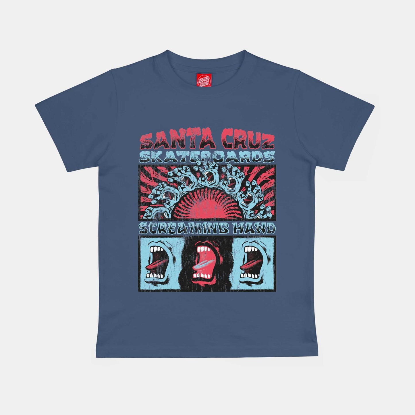 Santa Cruz Youth VTG Screaming Connect T-Shirt Heritage Blue