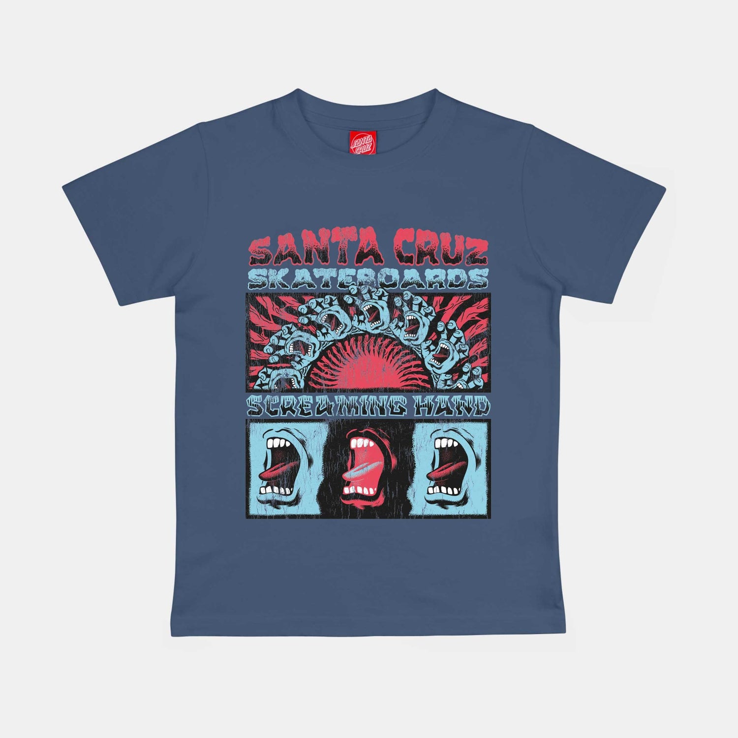 Santa Cruz Youth VTG Screaming Connect T-Shirt Heritage Blue