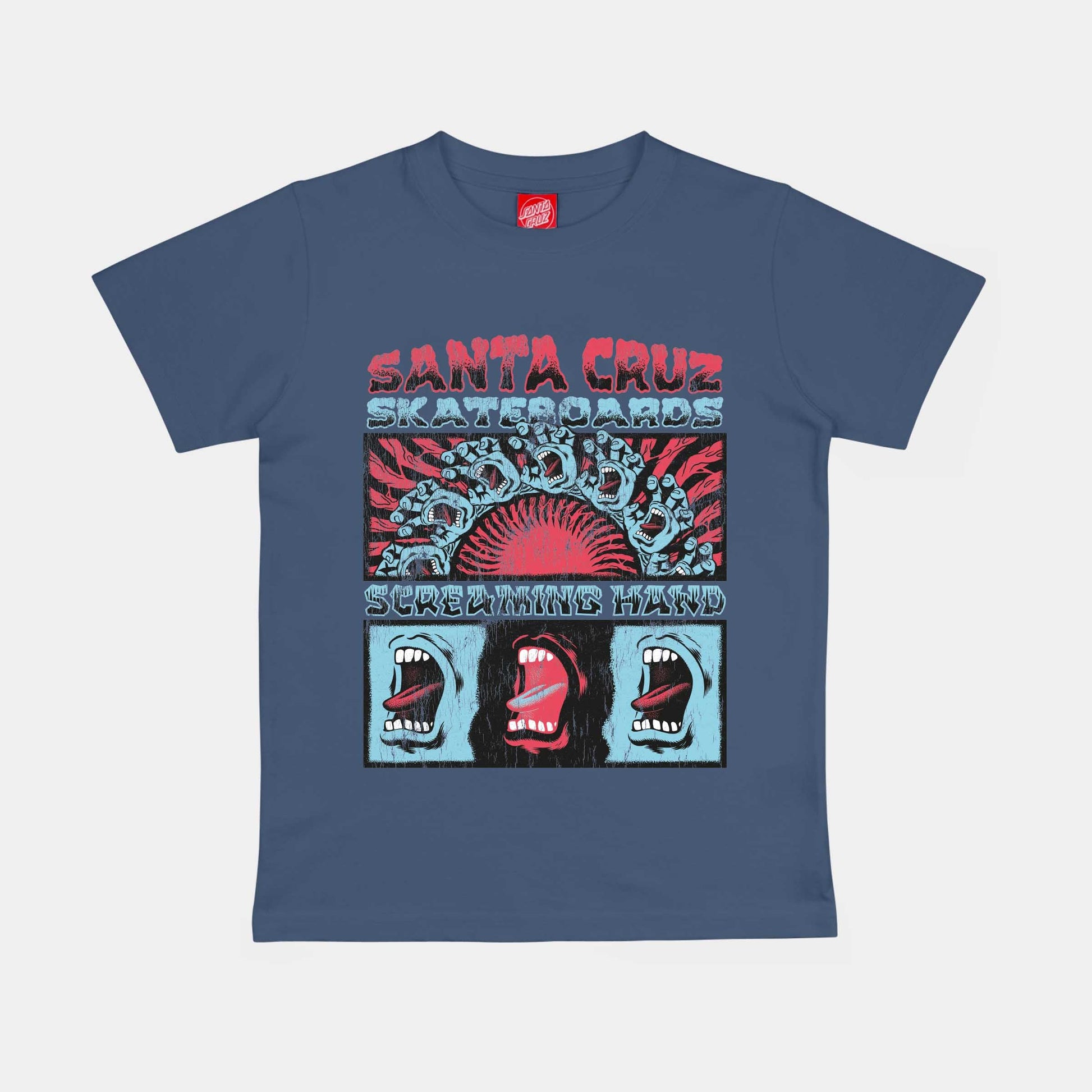 Santa Cruz Youth VTG Screaming Connect T-Shirt Heritage Blue