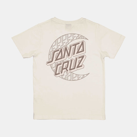 Santa Cruz Youth Imprint Moon Dot T-Shirt Unbleached Cotton