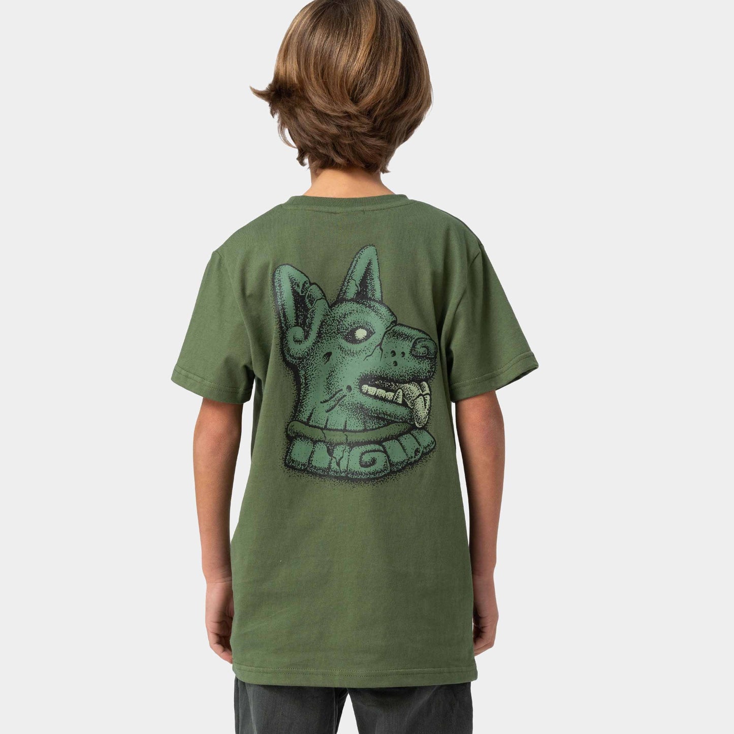Santa Cruz Youth Winkowski Dog T-Shirt Dark Moss