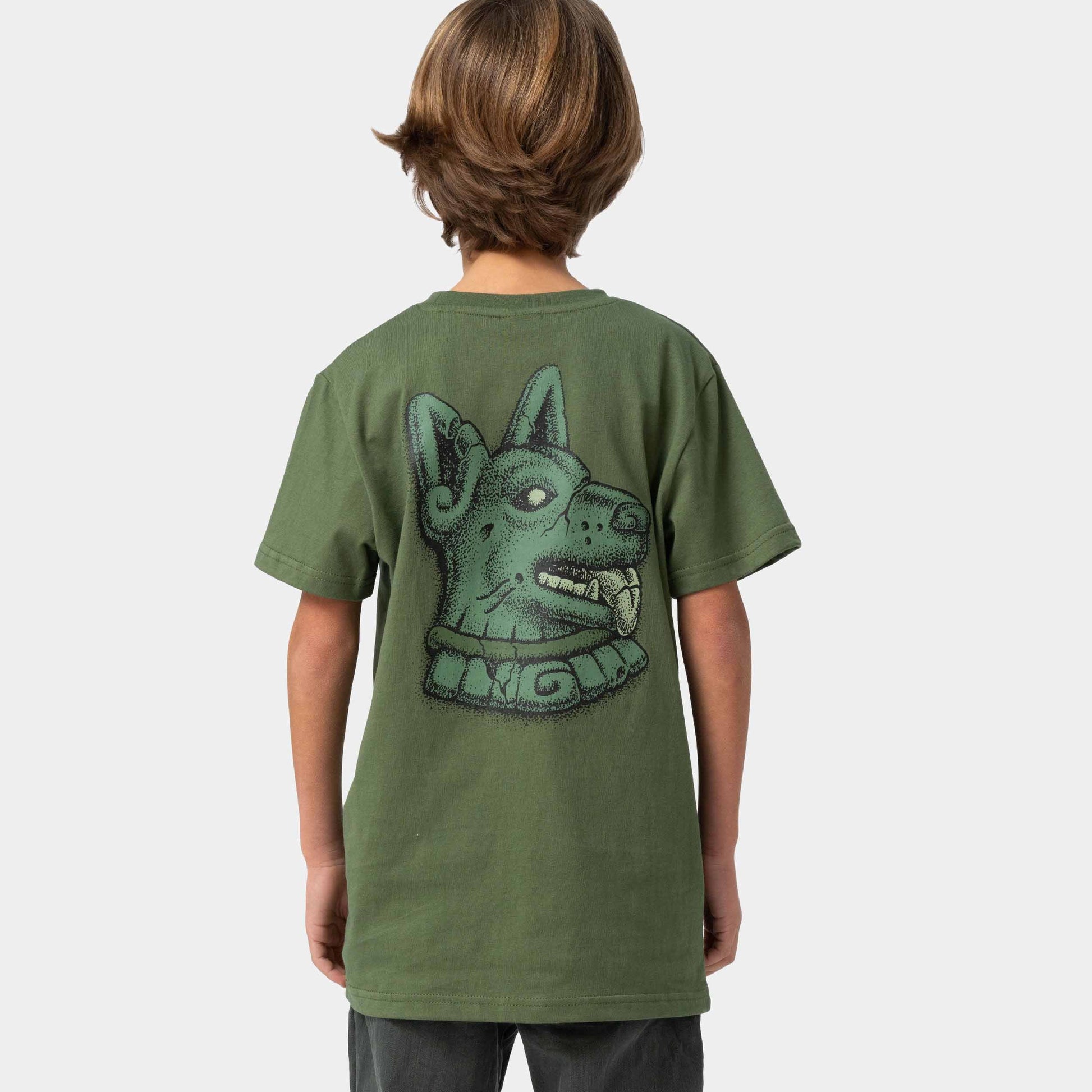 Santa Cruz Youth Winkowski Dog T-Shirt Dark Moss