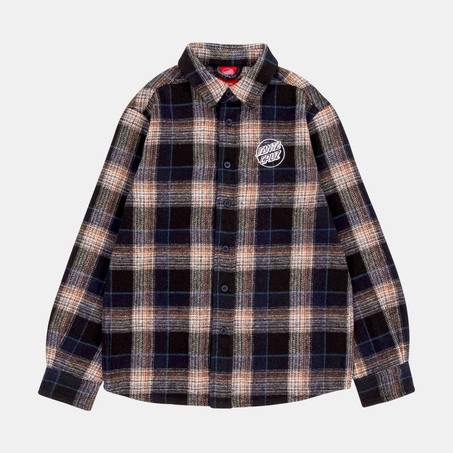 Santa Cruz Youth Chopper LS Shirt Navy Check