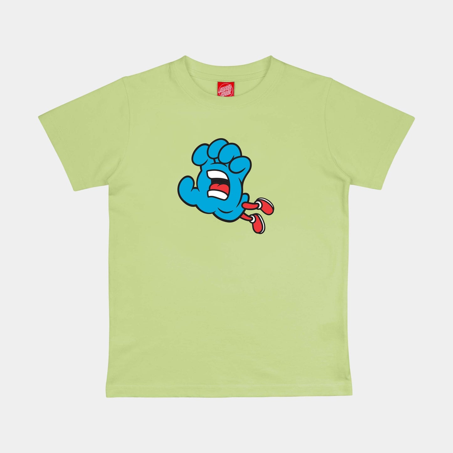 Santa Cruz | Youth Hand Dude T Shirt Green Glow