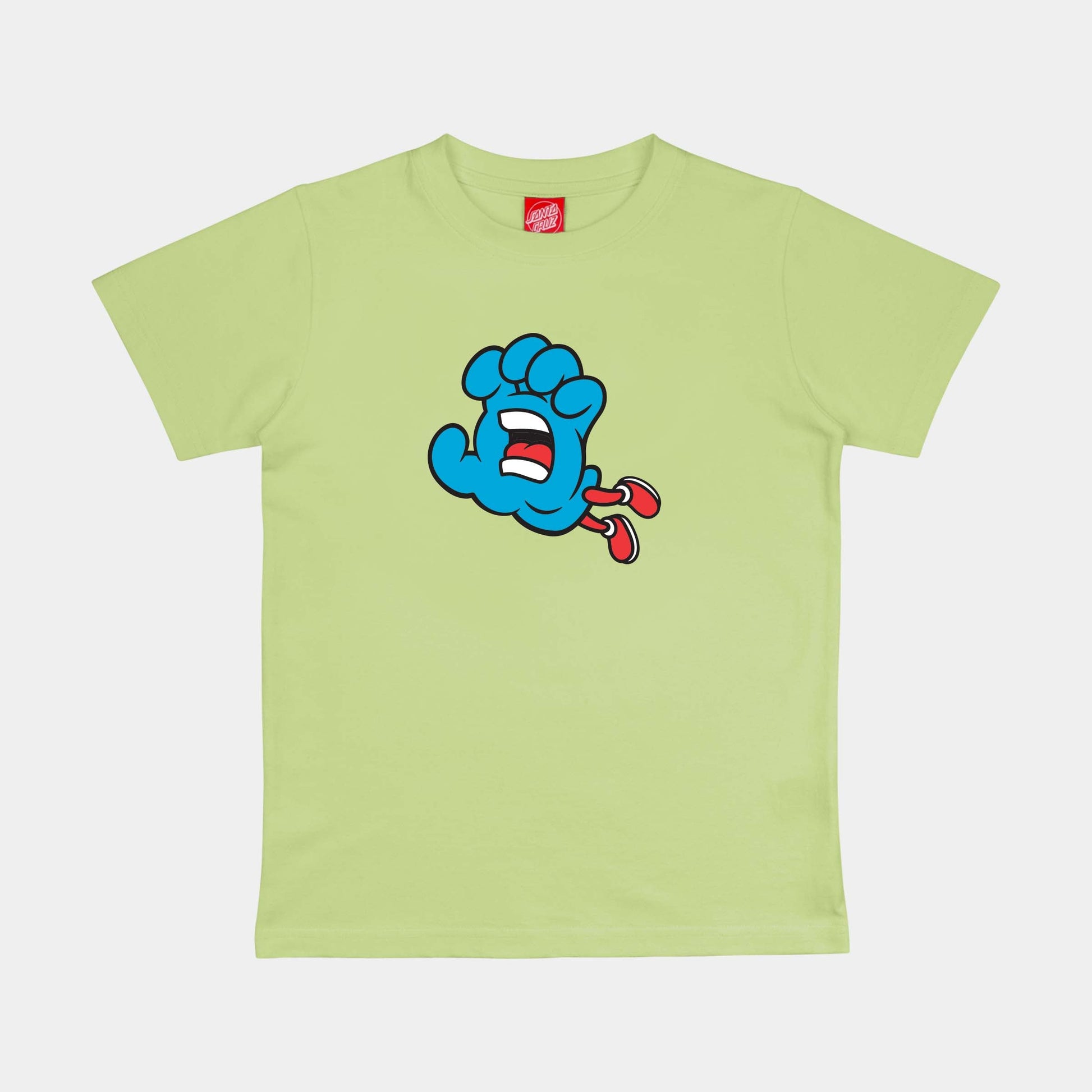Santa Cruz | Youth Hand Dude T Shirt Green Glow