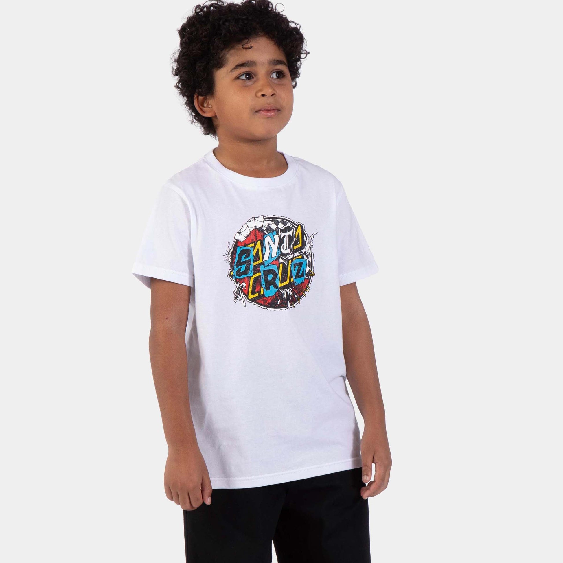 Santa Cruz | Youth Pay Off Dot Front T Shirt White