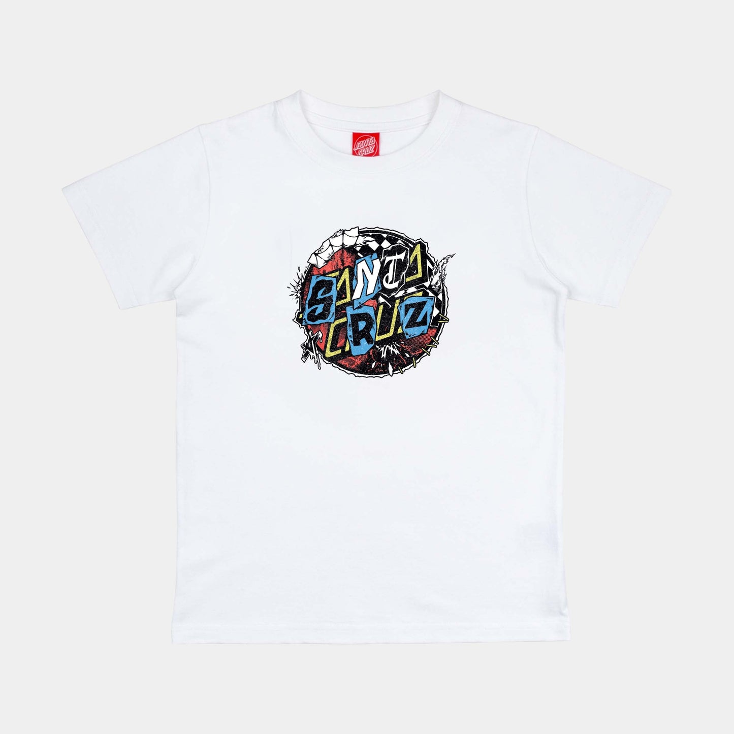 Santa Cruz | Youth Pay Off Dot Front T Shirt White