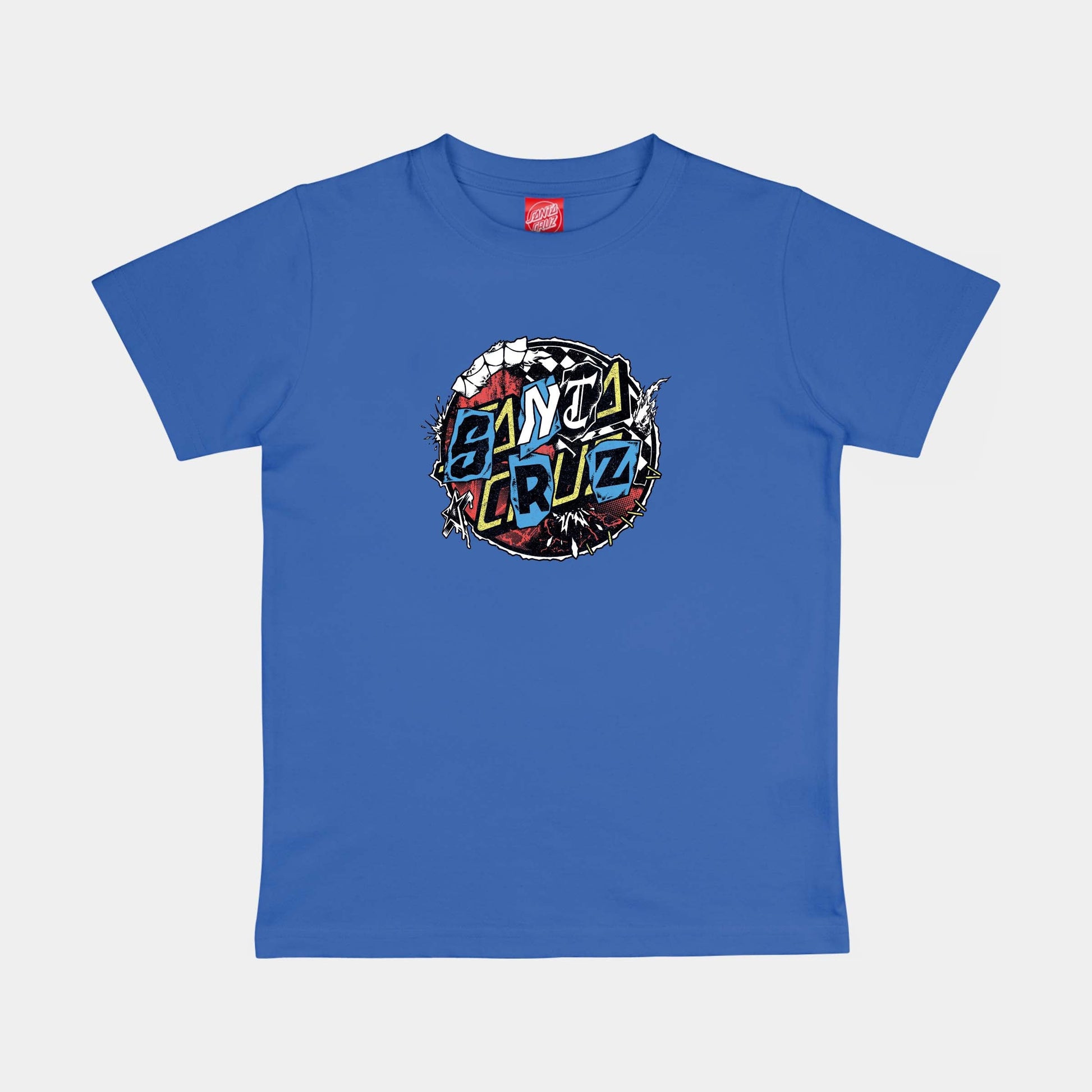 Santa Cruz | Youth Pay Off Dot Front T Shirt Sapphire