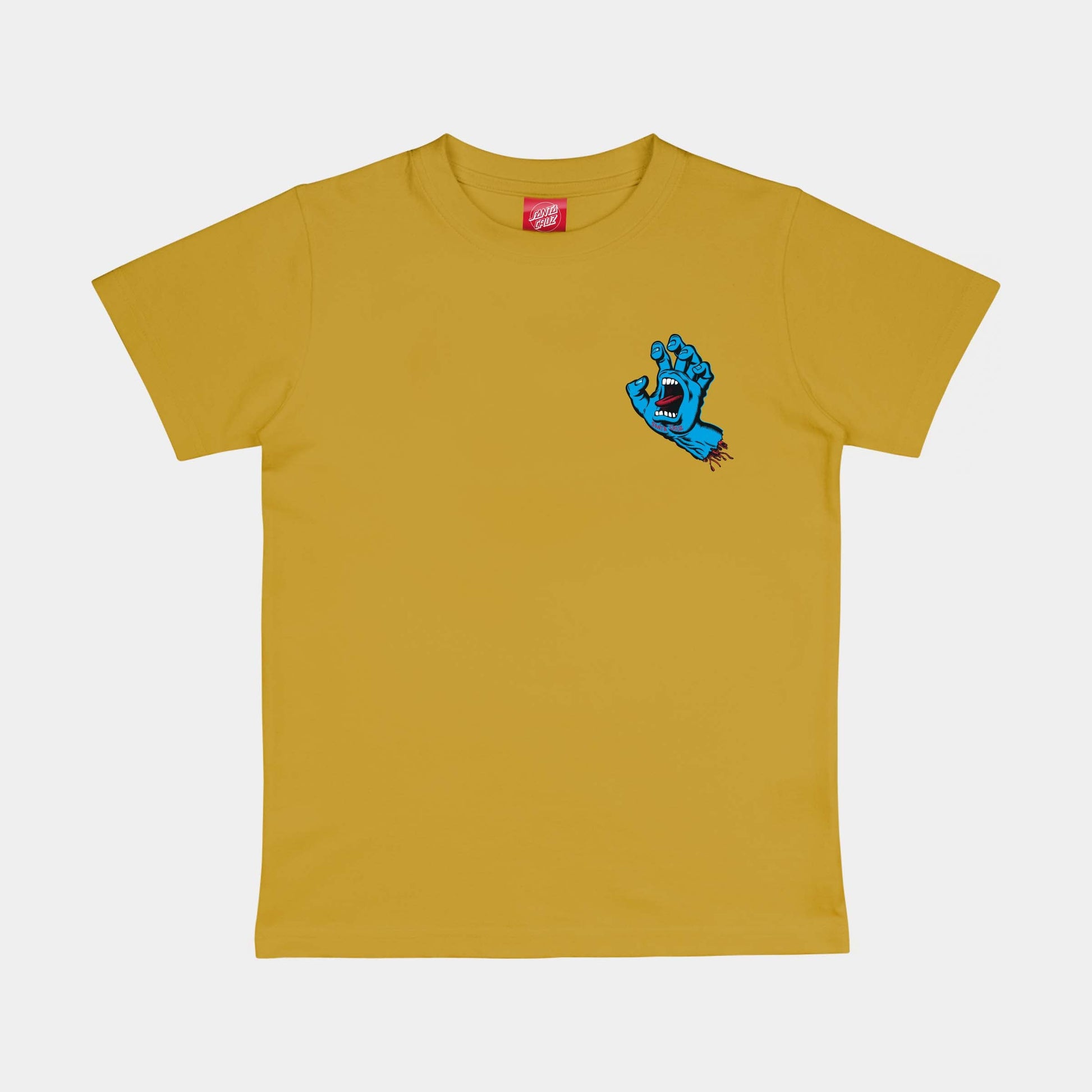 Santa Cruz | Youth Screaming Hand Chest T Shirt Mustard