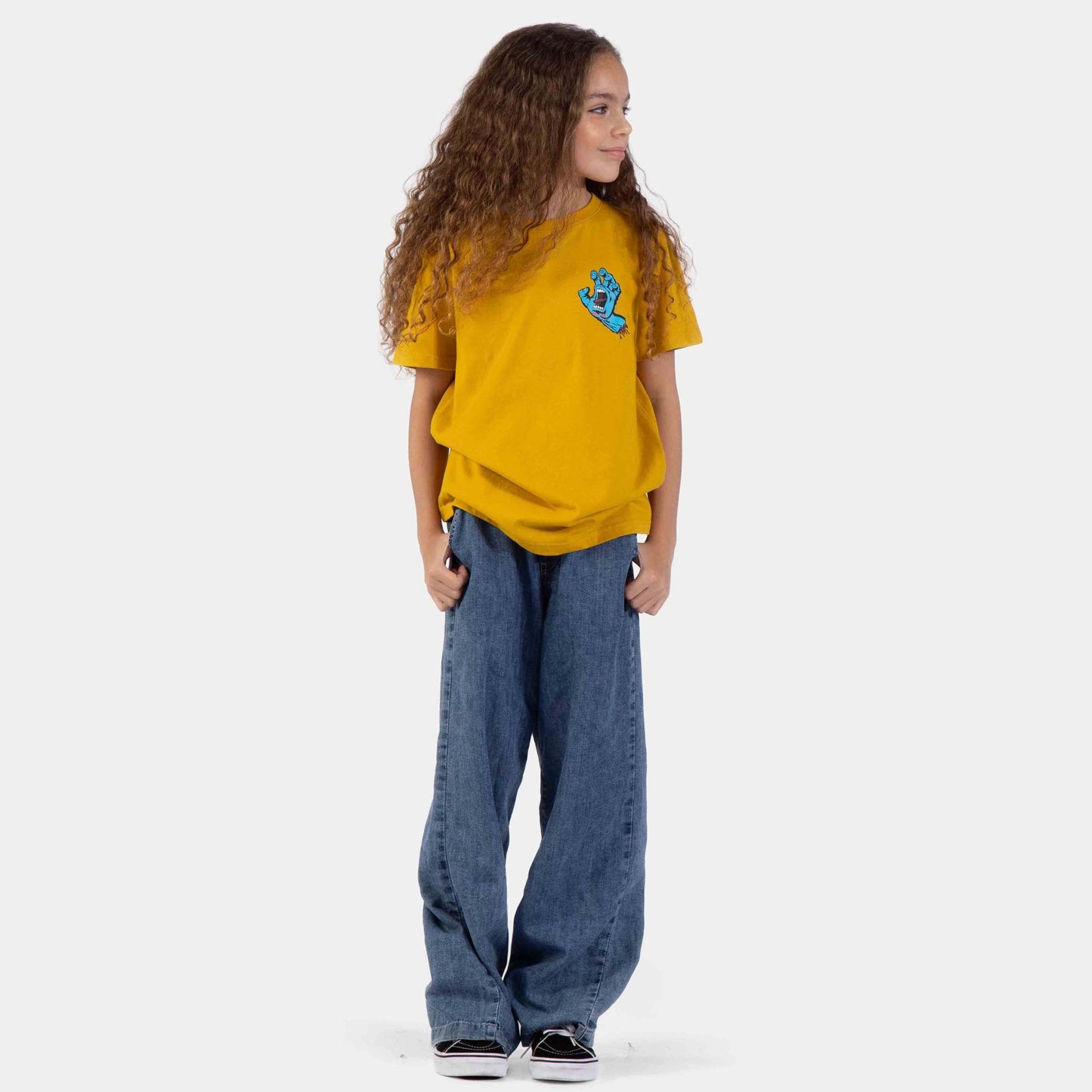 Santa Cruz | Youth Screaming Hand Chest T Shirt Mustard
