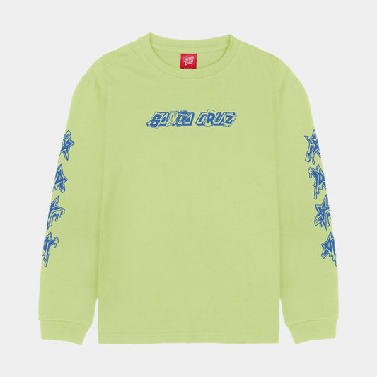 Santa Cruz | Youth Pay Off Strip Long Sleeve T Shirt Green Glow