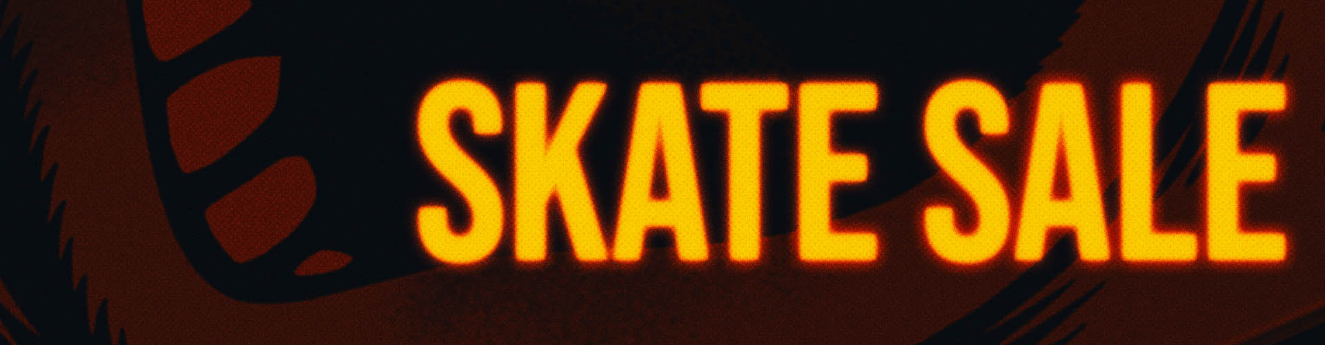 Neon sign with Santa Cruz 'SKATE SALE' text on a dark background
