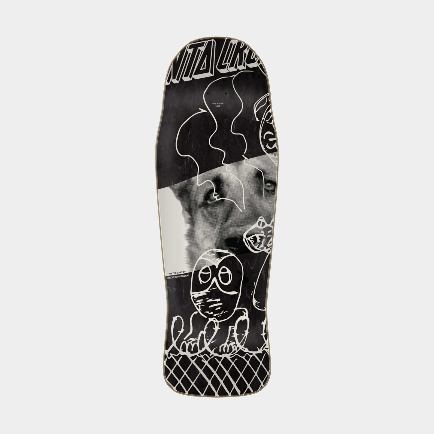 Winkowski Tribute Pro Shaped Skateboard Deck 10.34in x 30.54 in