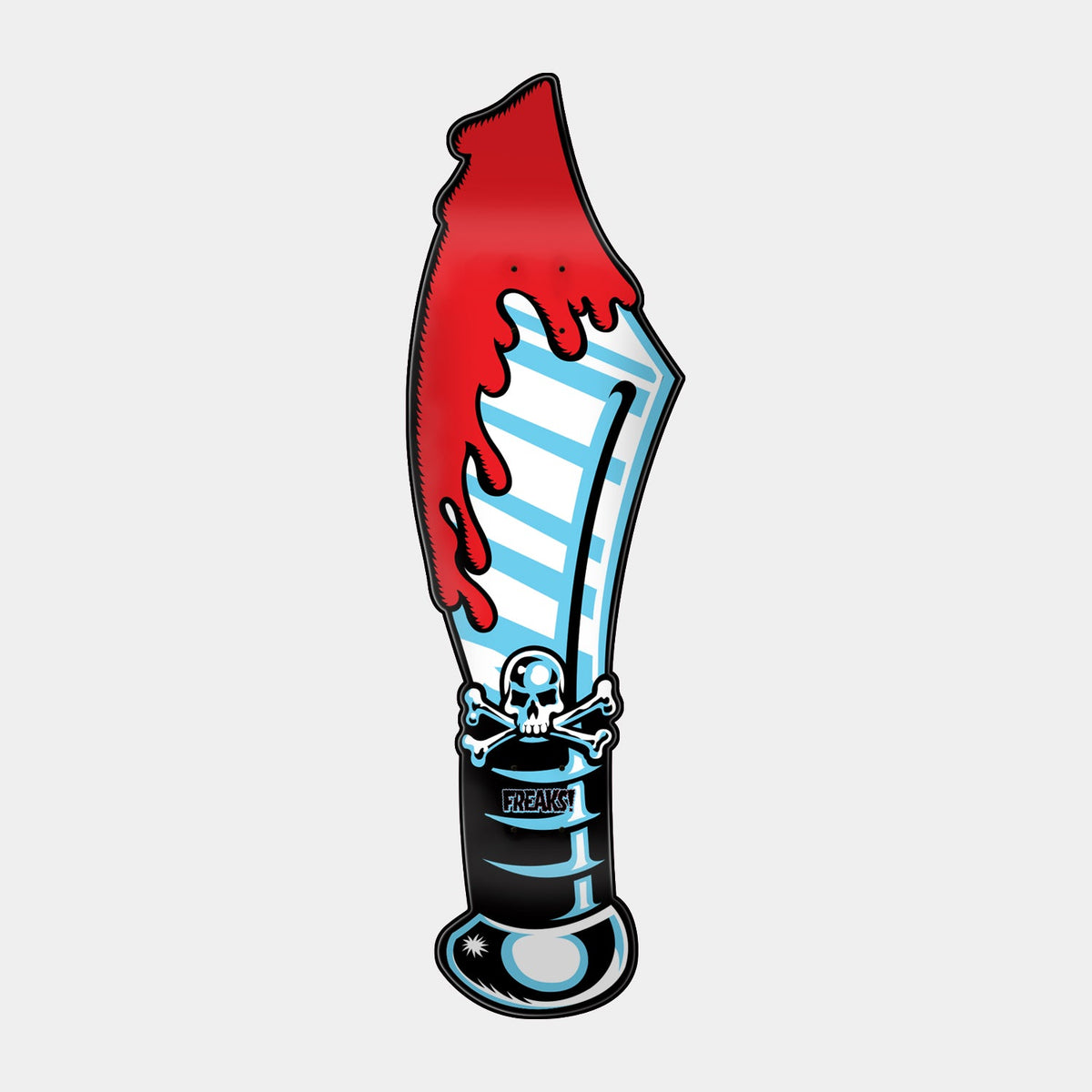 Santa Cruz Skateboards | Meek Slasher Sword Freaks Skateboard Deck 9.4in x 32.26in Blue/Black/Red