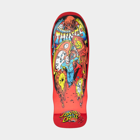 Santa Cruz Stranger Things Melting Clock Skateboard Deck 9.7in