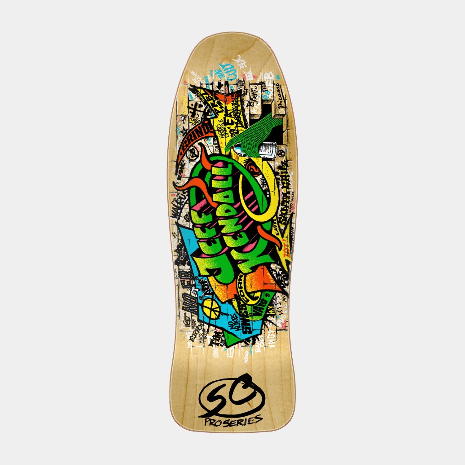 Santa Cruz Kendall Graffiti Skateboard Deck 29.85in x 9.69in Brown