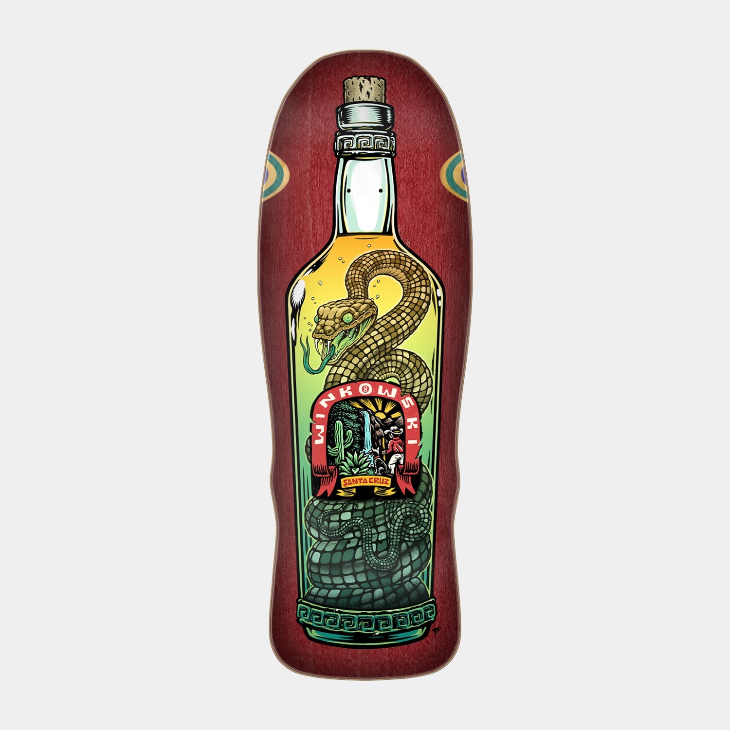 Santa Cruz Winkowski Agave Snake Pro Skateboard Deck 30.54in x 10.35in Red