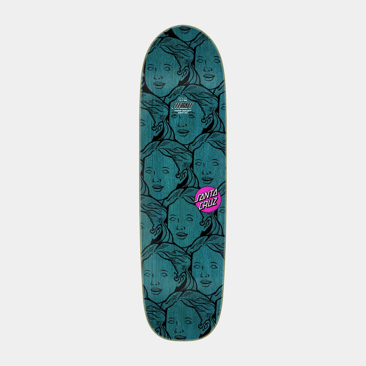 Possessed Head FeelBase Skateboard Deck  8.5in x 31.1in