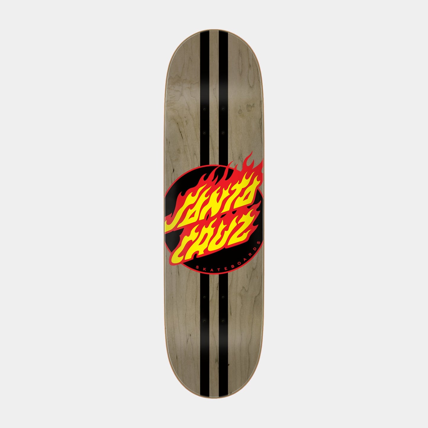 Santa Cruz Flame Dot Stripes ATV Skateboard Deck 31.95in x 8.60in Brown