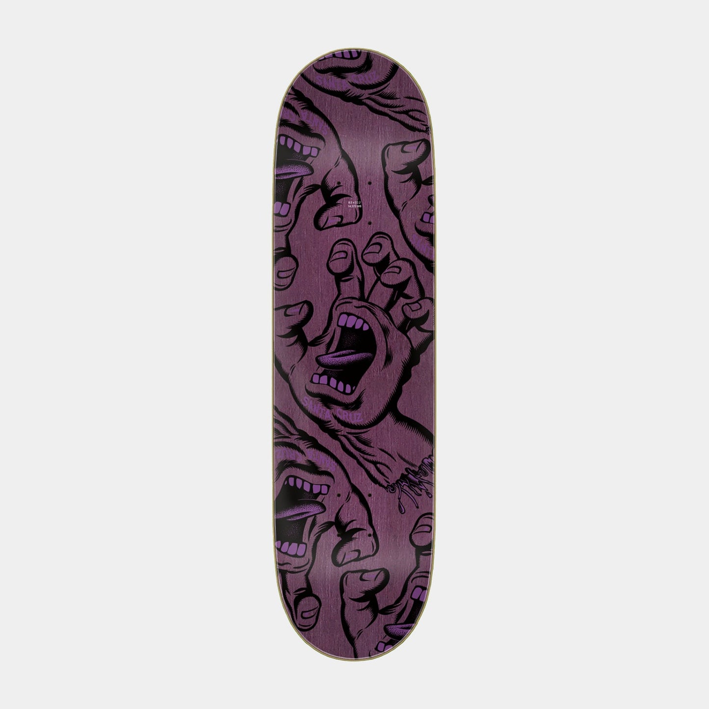 Crowded Hand ATV Skateboard Deck  8.50in x 32.2in