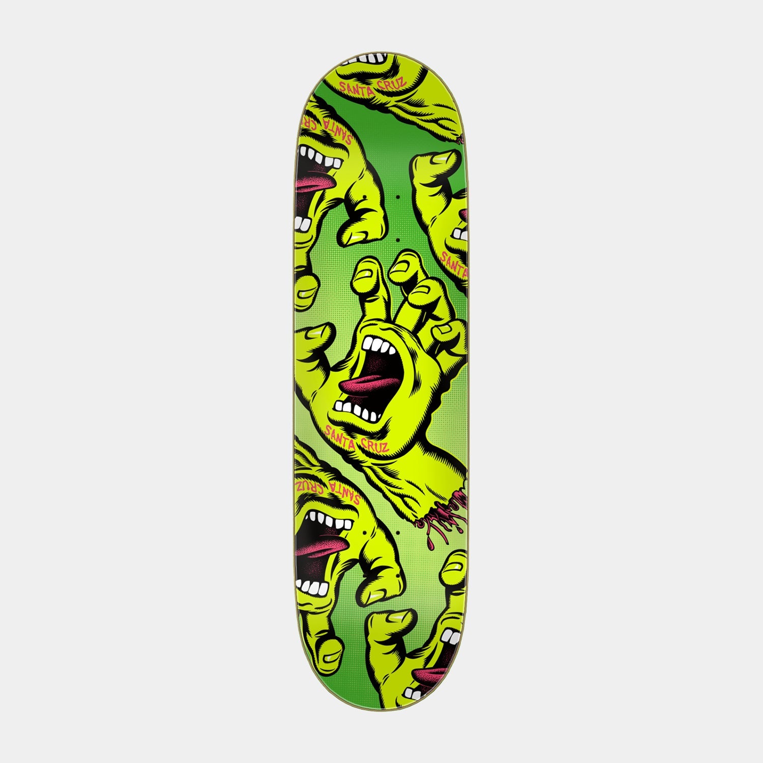 Santa Cruz Crowded Hand ATV Skateboard Deck 32.2in x 8.50in Green