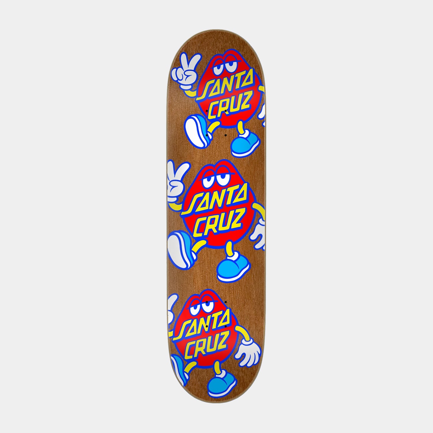 Santa Cruz Dot Guy ATV Skateboard Deck 31.83in x 8.375in Brown