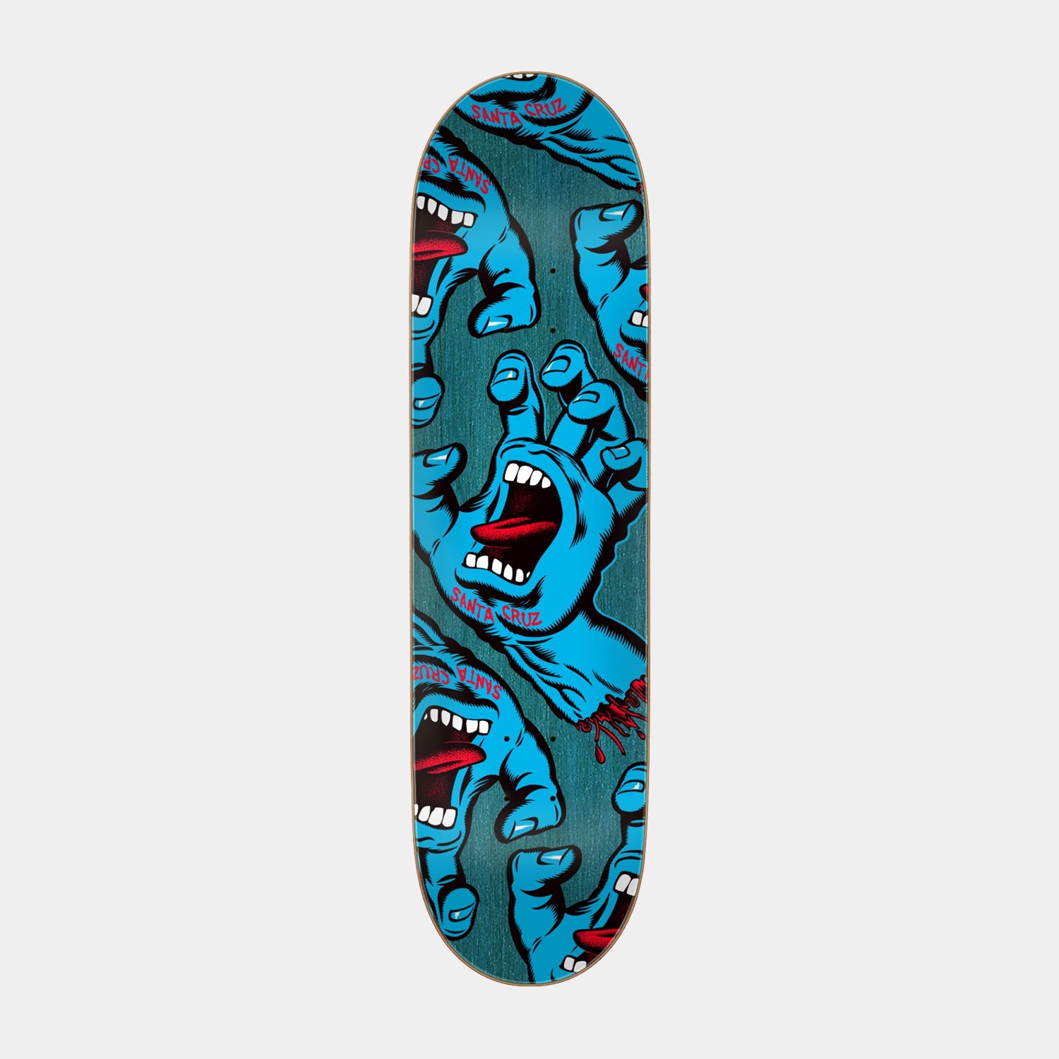 Santa Cruz Crowded Hand ATV Skateboard Deck 31.83in x 8.25in Blue