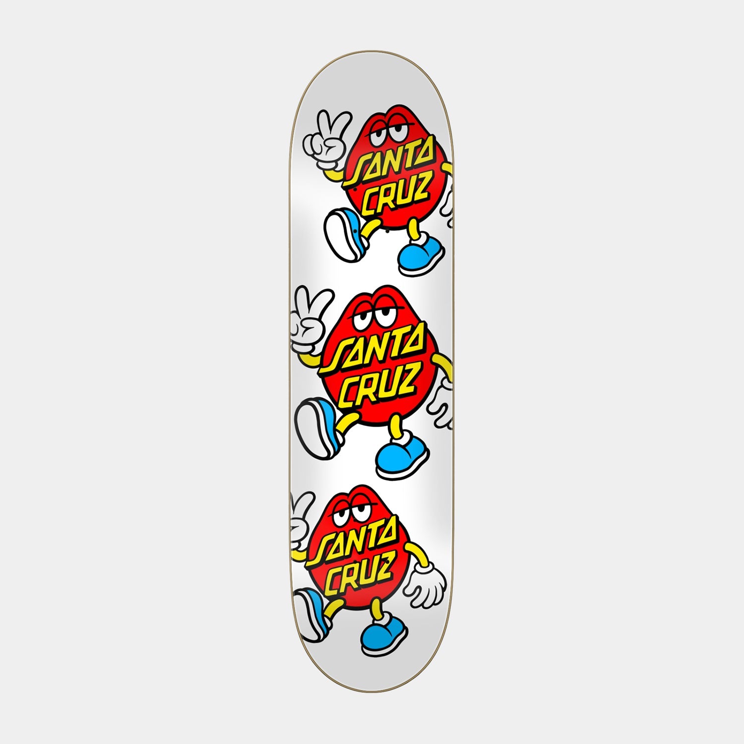 Santa Cruz Dot Guy ATV Skateboard Deck 31.62in x 8.00in White