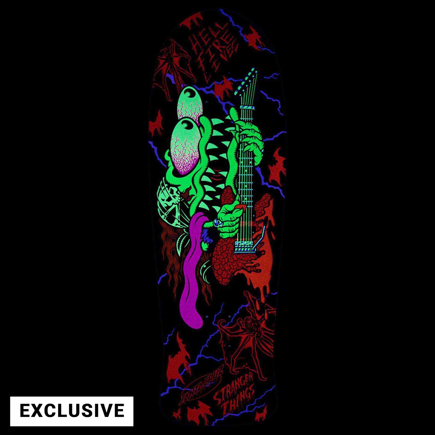 Stranger Things Meek Slasher Eddie Skateboard Deck 10.1in x 31.13in