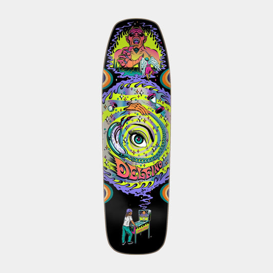 Santa Cruz | Delfino Pinball Vision Pro Skateboard Deck 9.14in x 31.50in