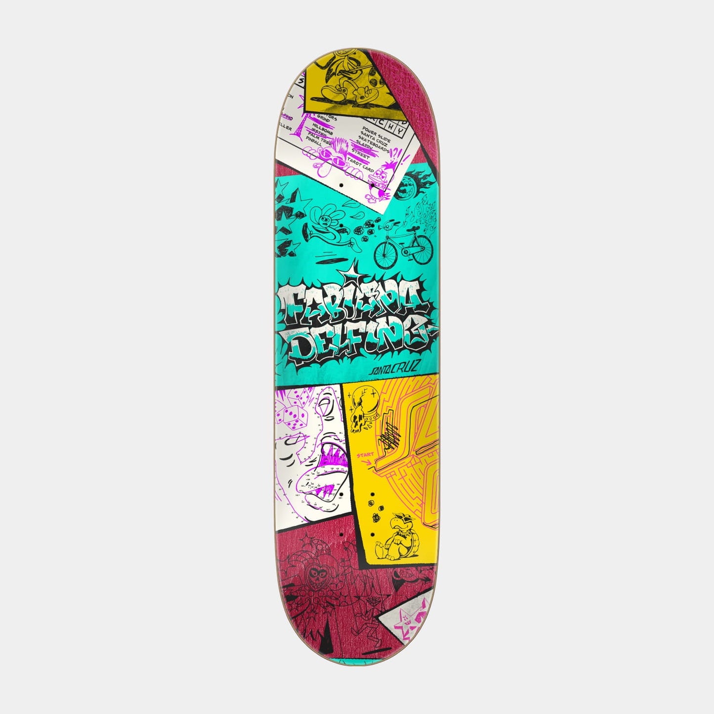 Santa Cruz | Delfino Scribble FeelBase Pro Skateboard Deck 8.25in x 31.00in