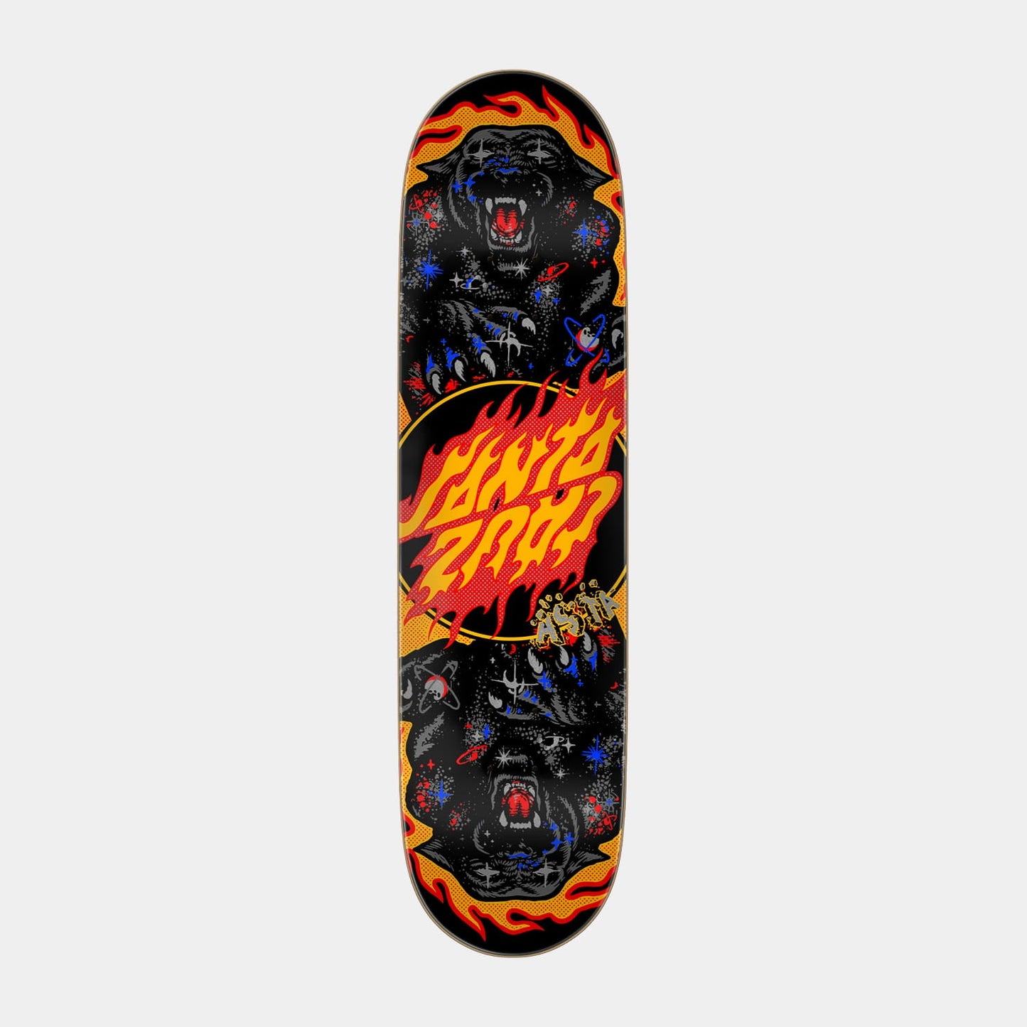 Santa Cruz Asta Cosmic Cat Twin Pro Skateboard Deck 8.2in x 31.6in Multi