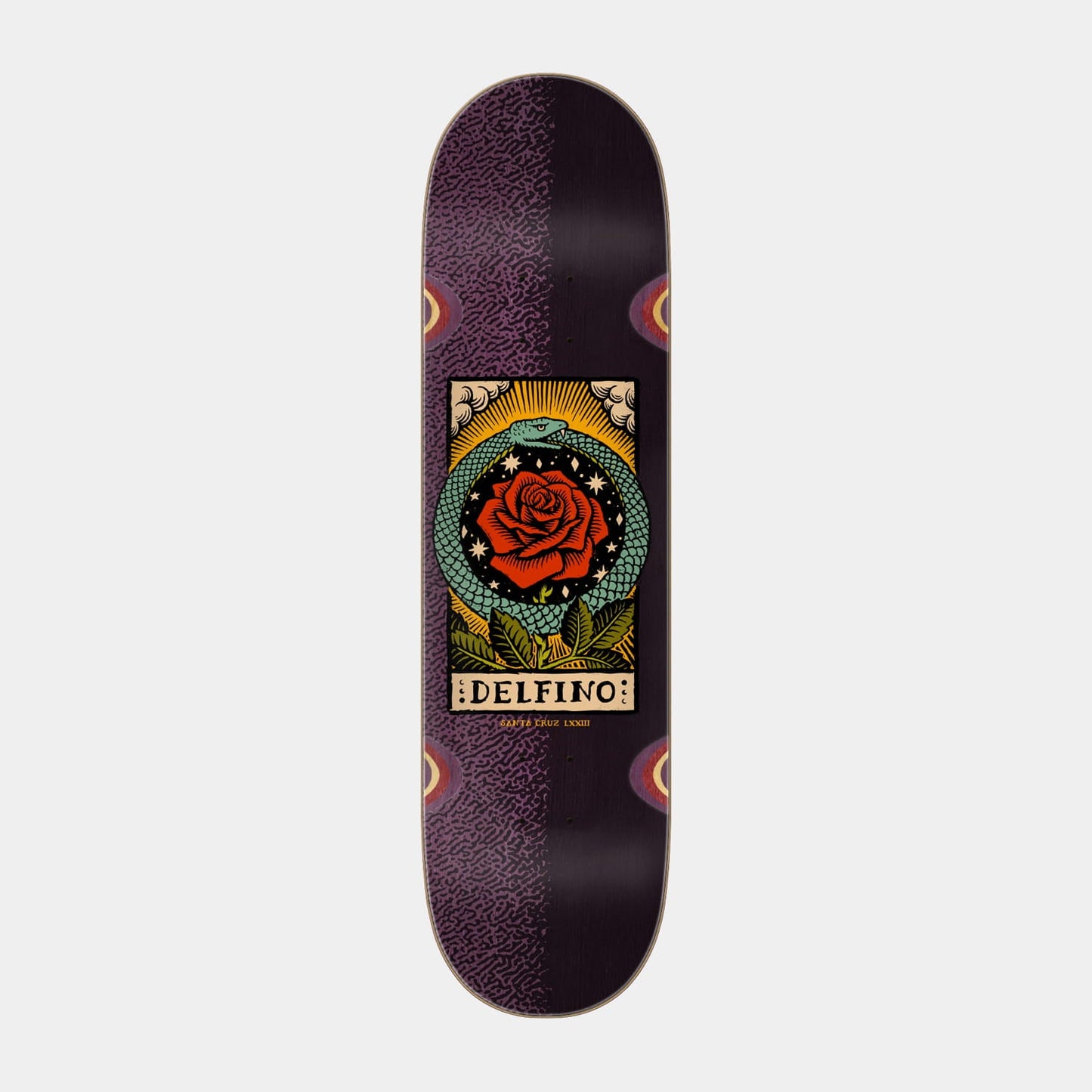 Santa Cruz Delfino Ouroboros Pro Skateboard Deck 8.25in x 31.6in Multi