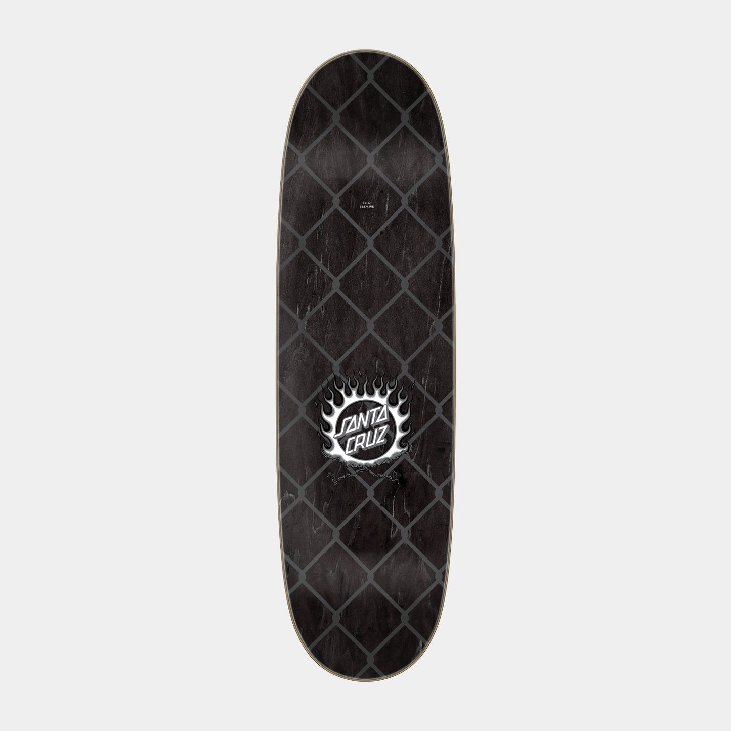 Santa Cruz Forging Dot Pro Skateboard Deck 9in x 31.998in Black/White