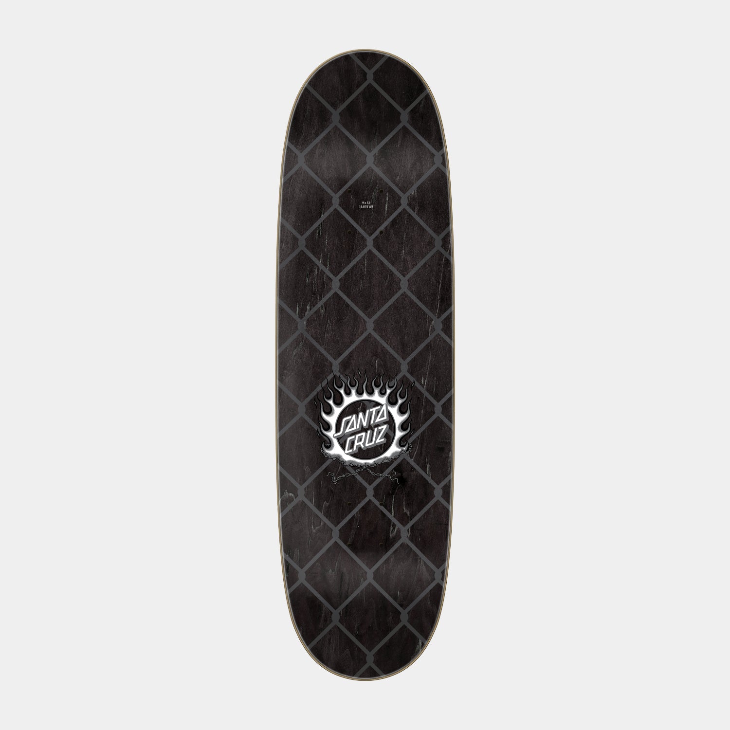 Santa Cruz Forging Dot Pro Skateboard Deck 9in x 31.998in Black/White