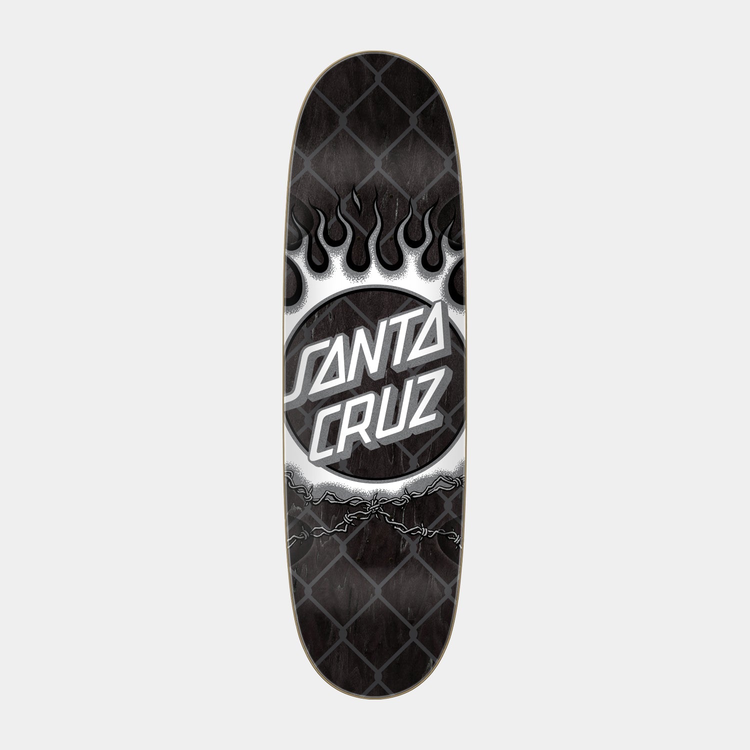 Santa Cruz Forging Dot Pro Skateboard Deck 9in x 31.998in Black/White