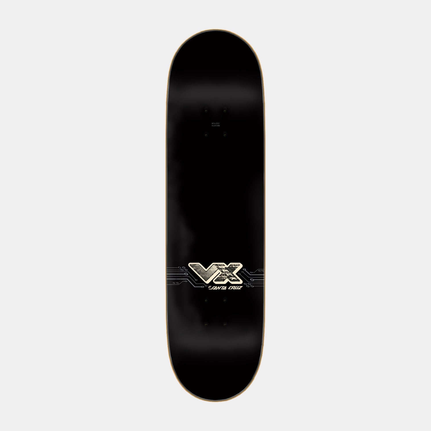 Santa Cruz Wooten Cyber VX Skateboard Deck 8.5in x 32.2in Multi
