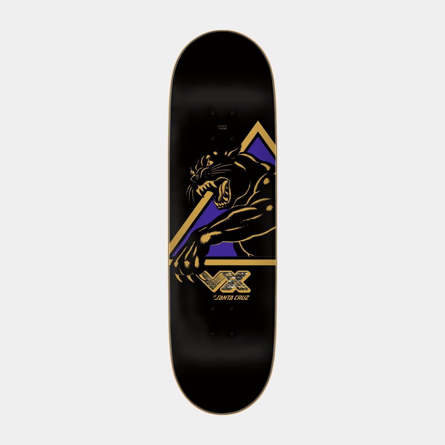 Santa Cruz Natas Shattered Panther VX Skateboard Deck 9in x 32.15in Purple/Multi