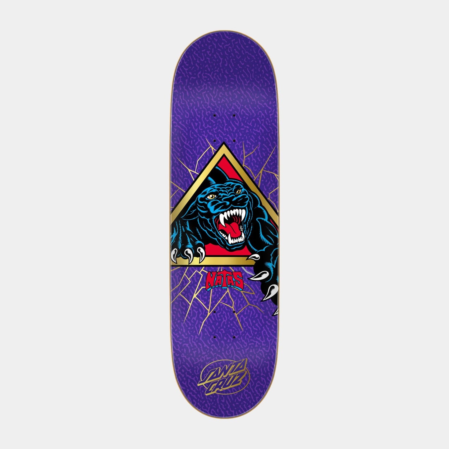Santa Cruz Natas Shattered Panther VX Skateboard Deck 9in x 32.15in Purple/Multi