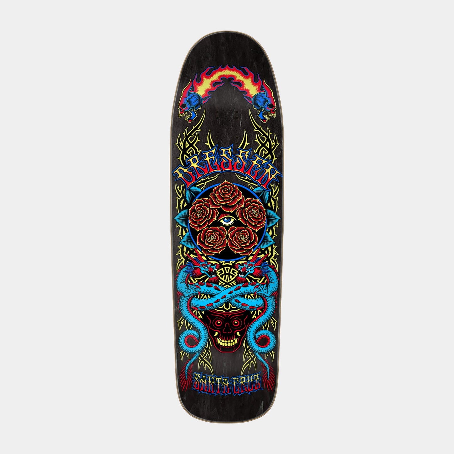 Santa Cruz Dressen Rose Crew Five Pro Skateboard Deck 9.3in x 32.36in Multi