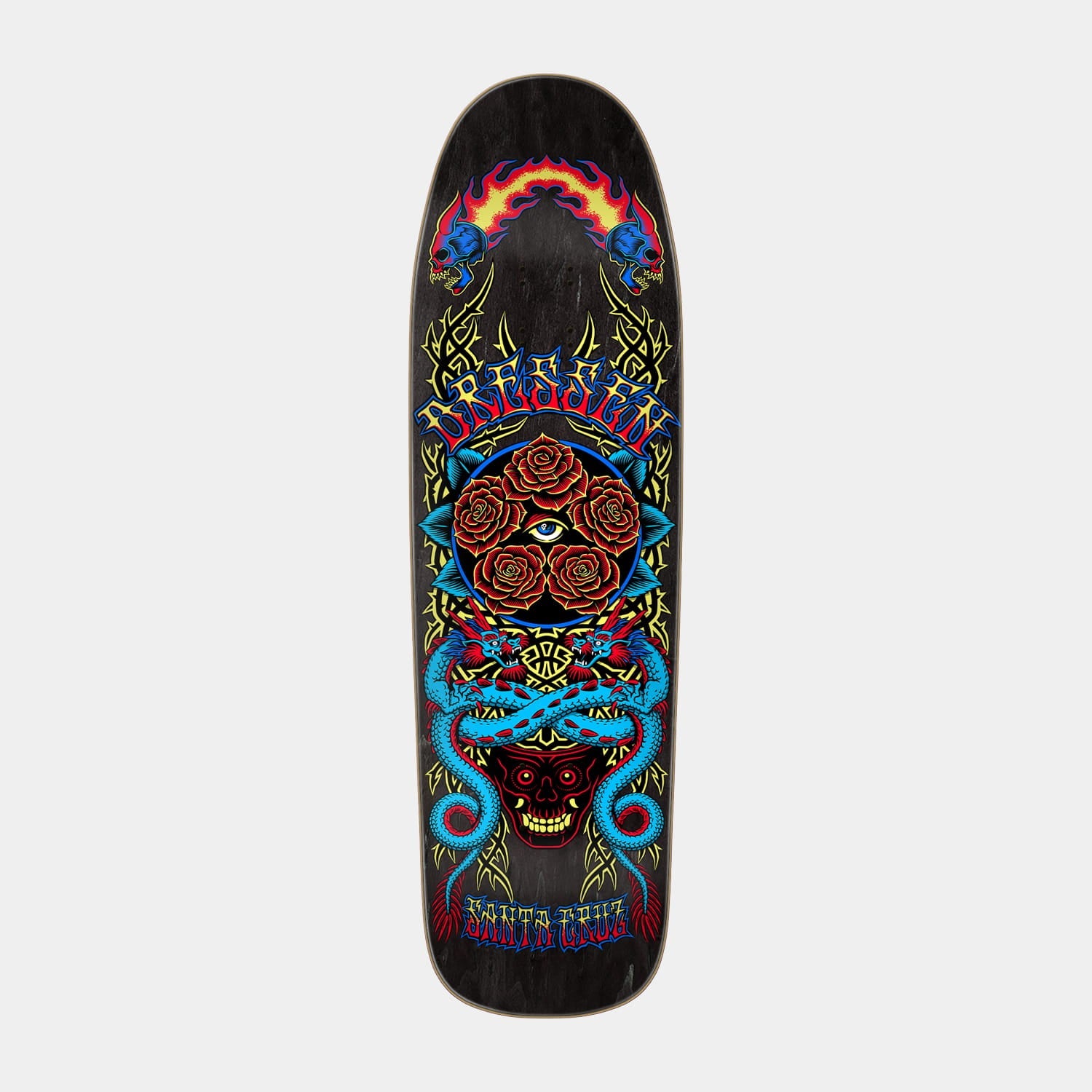 Santa Cruz Dressen Rose Crew Five Pro Skateboard Deck 9.3in x 32.36in Multi