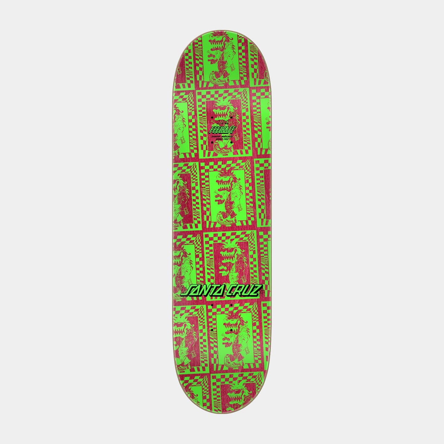 Santa Cruz Check Gremlin FeelBase Skateboard Deck 7.75in x 30.25in Multi
