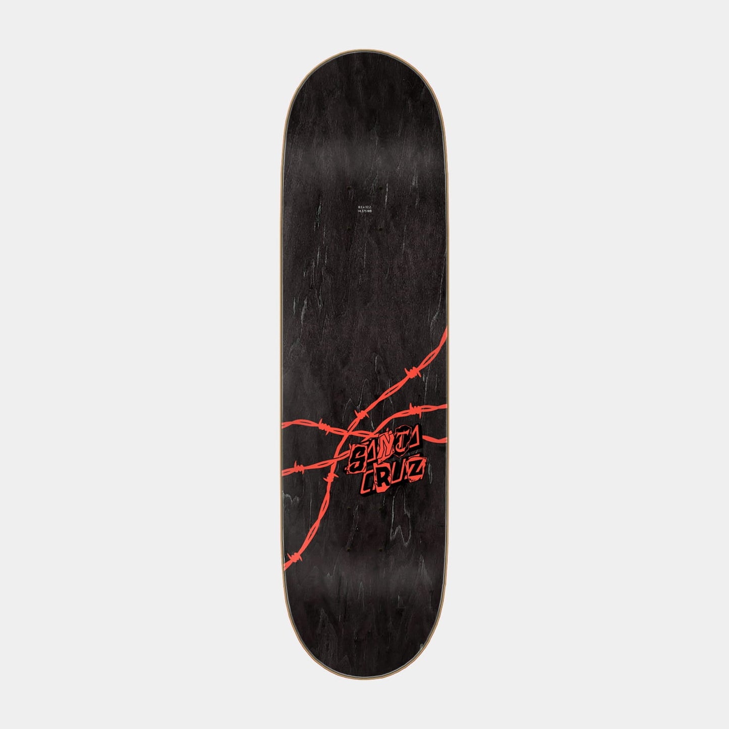 Santa Cruz Pay Off Strip 7 Ply Birch Skateboard Deck 8.5in x 32.2in Black/Red